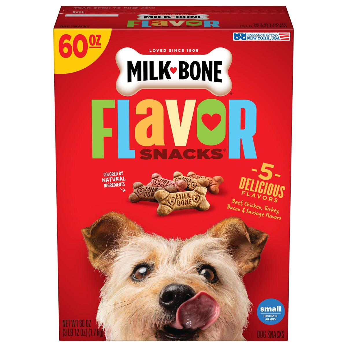 Milk Bone 822390 Flavor Snacks For Small-Medium Dogs 60 Oz