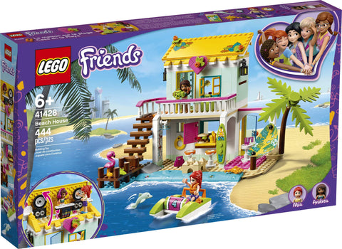 LEGO Friends Beach House 41428 Building Kit; Sparks Hours of Summer Adventure Play (444 Pieces)