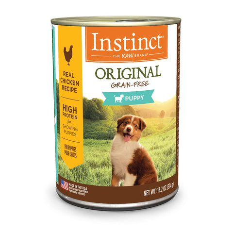 Instinct Original Puppy Grain Free Real Chicken Recipe Natural Wet Canned Dog Food by Nature's Variety, 13.2 oz. Cans (Case of 6)