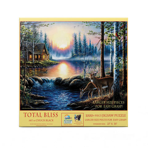 SUNSOUT INC - Total Bliss - 1000 pc Large Pieces Jigsaw Puzzle by Artist: Chuck Black - Finished Size 27" x 35" - MPN# 55104