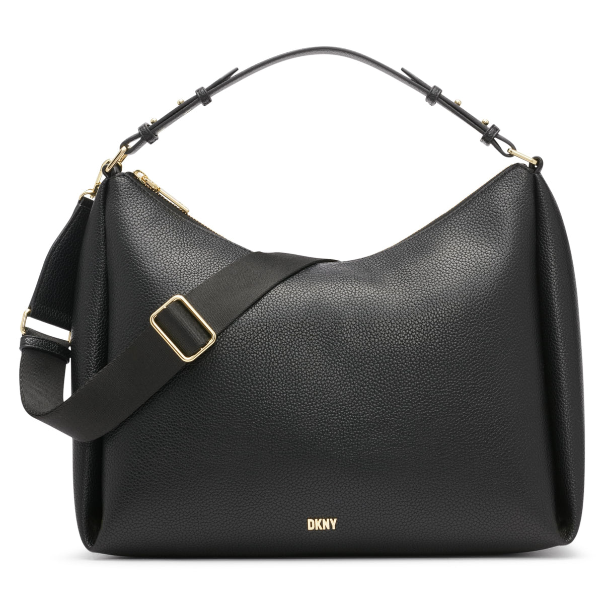 DKNY Hailey Hobo Bag, Black/Gold