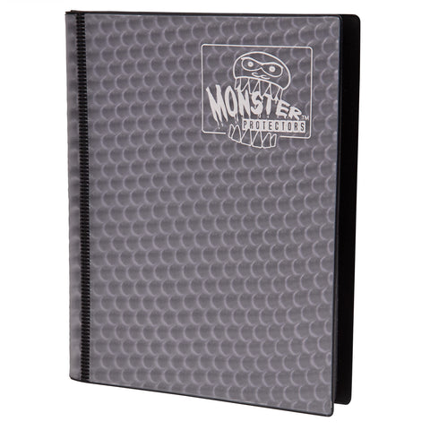 Monster 4 Pocket Trading Card Album-20 Side Loading, Theft Deterrent, Padded Pages for Extra Protection-Deluxe Binder Holds 160 Yugioh, MTG, Magic The Gathering, PokÃƒÂ©mon & Sport Cards- Holofoil Black