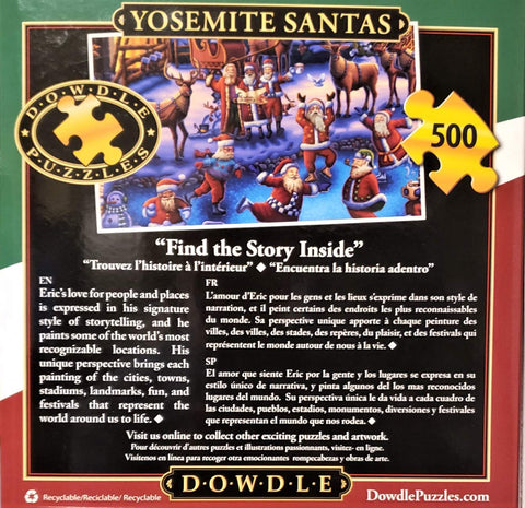 Yosemite Santas Jigsaw Puzzle - 500 Pieces, by Dowdle Folk Art, 16" x 20"