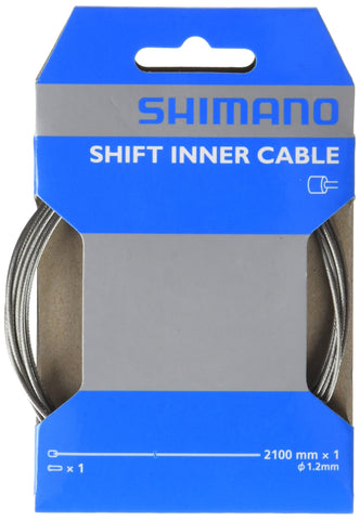 SHIMANO Gear Inner Wire Y60098070 Shimano Standard Inner Gear Wire 1 2 x 2100mm, silver, 13cm UK