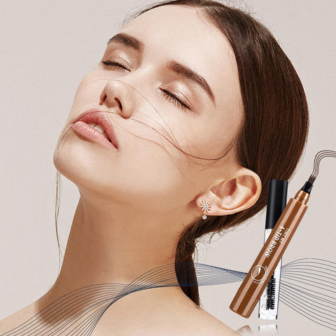 DAGEDA Eyebrow Gel and Eyebrow Pen, Waterproof Clear Brow Gel & Light Brown Eyebrow Pencil, Long lastling & Sweatproof Eye Brow Gel Clear Microblading Eyebrow Pen Set for Natural Eye Makeup