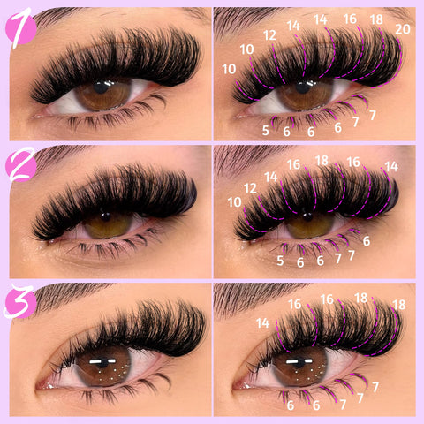 Fluffy Lash Clusters with Bottom Lash Extension Volume Cluster Eyelash Extensions 315Pcs Wispy Individual Lashes D Curl Faux Mink Eyelash Clusters DIY at Home (200D;10-20MM)