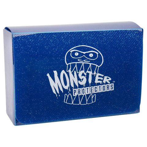 Monster Protectors Magnetic Double Trading Card Deck Box (BLUE Glitter) w 2 Removable Deck Sleeves- Holds 150 Gaming TCGs-Yugioh, MTG, Magic the Gathering, PokÃƒÂ©mon - Durable Riveted Construction