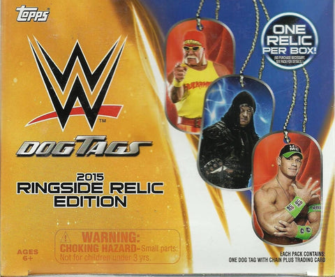 WWE Wrestling 2015 Ringside Relic Edition 2015 Ringside Relics Dog Tags Box by Topps