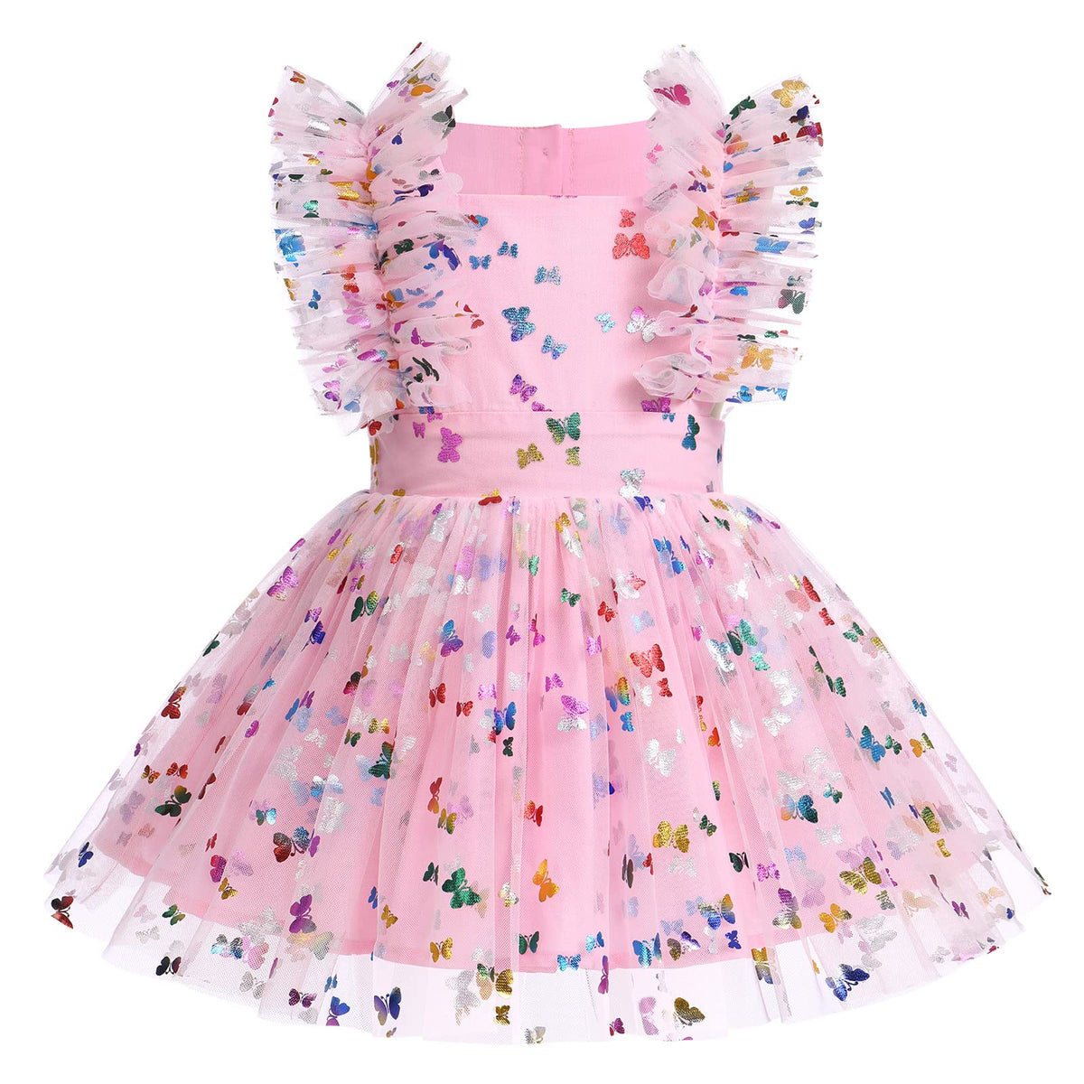 IMEKIS Butterfly Birthday Outfit Girl Dress: My 1/2 1st 2nd Cake Smash Baby Halloween Princess Dresses Party Supplies Romper Fairy Tutu Skirt Newborn Photoshoot Outfits Pink 18-24 Months