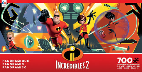 Ceaco Disney Panoramic Incredibles 2 Jigsaw Puzzle, 700 Pieces