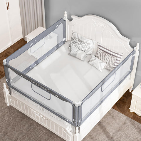 FAMILL Queen Size 2024 New Foldable Toddler Bed Rail 60in