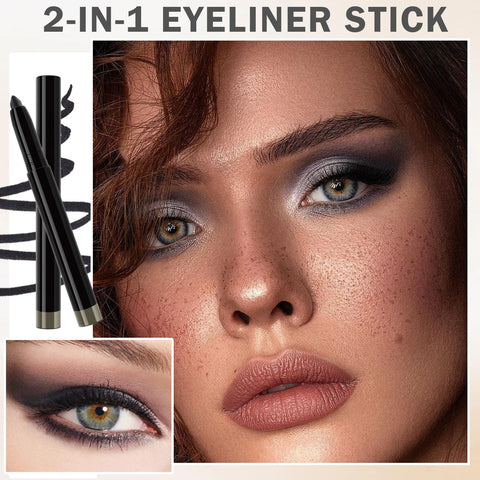 ZHISHUDL Black Eyeshadow Stick Eyeliner Pencil Matte Shimmer Cream Eye Shadow Makeup Stick Multi-Use Waterproof Eyeshadow Pen Eye Brightener Stick - 08