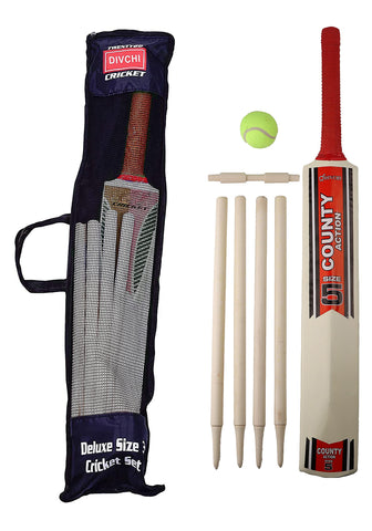 DIVCHI Cricket Set in Mesh Carry Bag, available in size 5 Suitable for approximate ages 8-12 years