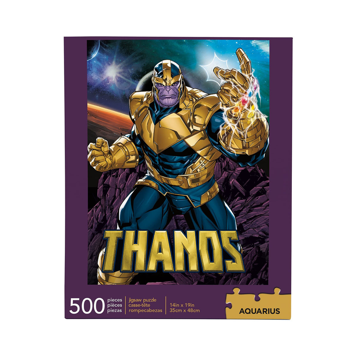 AQUARIUS Marvel Puzzle Thanos (500 Piece Jigsaw Puzzle) - Officially Licensed Marvel Merchandise & Collectibles - Glare Free - Precision Fit - 14 x 19 Inches