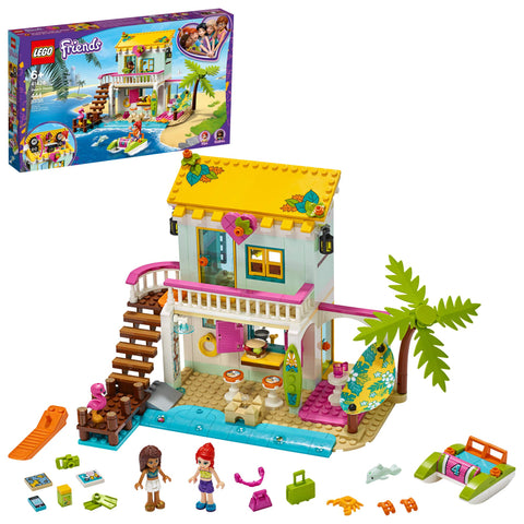 LEGO Friends Beach House 41428 Building Kit; Sparks Hours of Summer Adventure Play (444 Pieces)