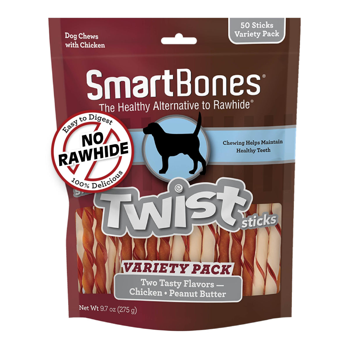 SmartBones Twist Sticks, Treat Your Dog to a Rawhide-Free Chew Made with Real Chicken and Vegetables