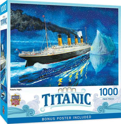 MasterPieces 1000 Piece Jigsaw Puzzle for Adults, Family, Or Youth - Titanic Fateful Night - 19.25"x26.75"