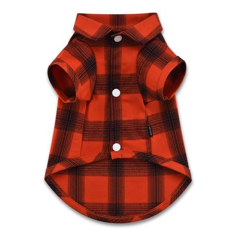 Koneseve Dog Shirt Plaid Dog Clothes for Small Dogs Boy Girl Cat Clothes Soft Puppy Outfit Adorable Pet T-Shirts Kitten Grid Costume Apparel Thanksgiving Christmas Clothing ( Red#1; L/Large )