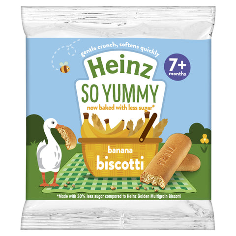 Heinz Banana Biscotti Snack, 7+ Months, 60 g (Pack of 12)