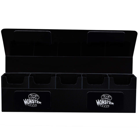 Monster Magnetic Hydra Five Deck Mega Storage Box(Black) - with 5 Removable Deck Trays for Gaming TCGs-Compatible with Yugioh, MTG, Magic The Gathering, PokÃƒÂ©mon - Long Lasting, Durable Construction