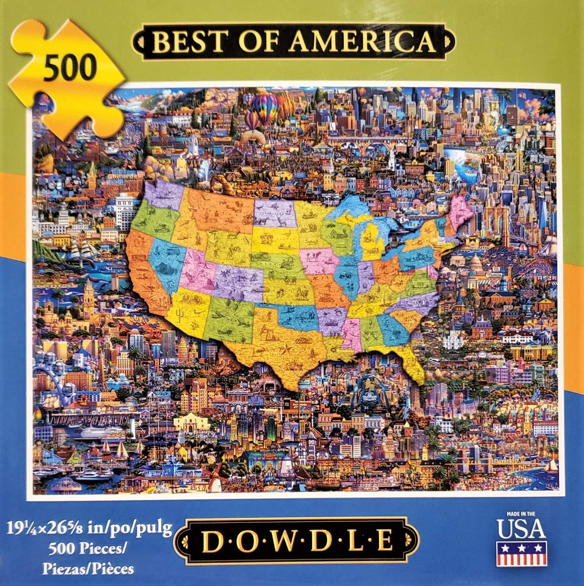 Best of America Jigsaw Puzzle - 500 Pieces, by Dowdle Folk Art, 19 1/4" x 26 5/8"