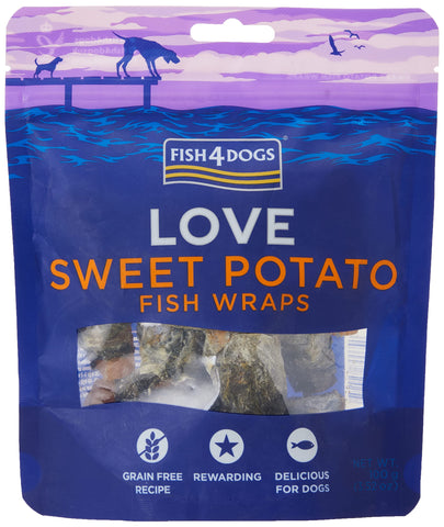 Fish4Dogs Love Sweet Potato Wraps, Fish, 0.1 kg