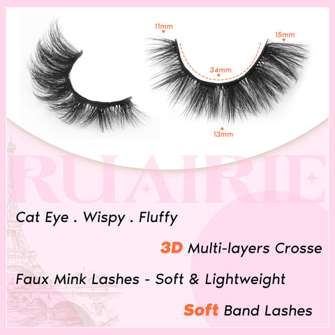 False Eyelashes Fluffy Cat Eye Lashes 7 Pairs Fake Eyelashes Mink Lashes Wispy False Lashes Pack by Ruairie