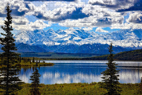 Umsufa Denali National Park Alaska USA Jigsaw Puzzle for Adults 1000 Piece Wooden Travel Gift Souvenir