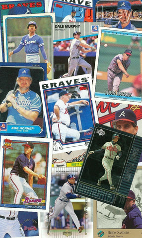 Atlanta Braves Baseball Cards - 200 Card Assortment