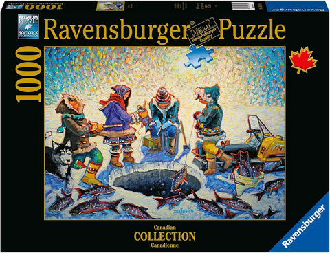 Ravensburger Ice Fishing 1000 Piece Jigsaw Puzzle for Adults - 16831 - Every Piece is Unique, Softclick Technology Means Pieces Fit Together Perfectly