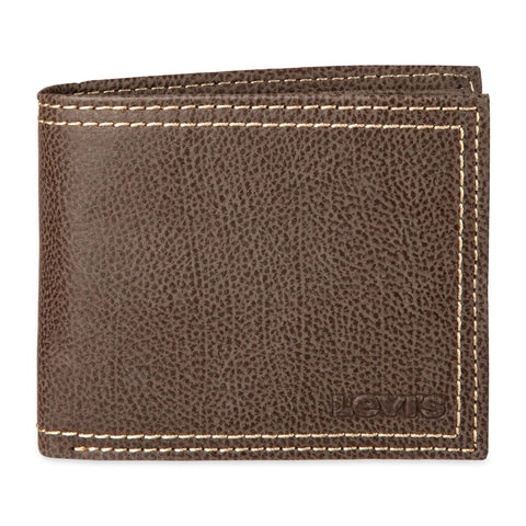 Levi's Men's Extra Capacity Slimfold Wallet, Brown, One Size