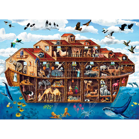 Masterpieces 1000 Piece EZ Grip Jigsaw Puzzle for Adults, Family, Or Kids - Noah's Ark - 23.5"x34"