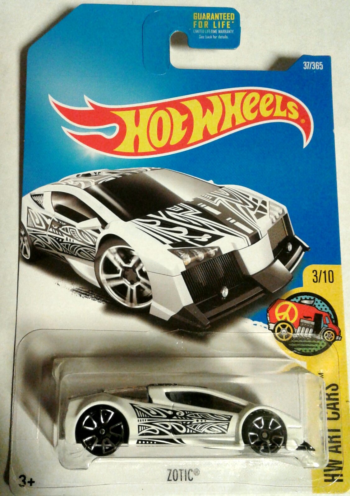 Hot Wheels 2017 HW Art Cars Zotic 37/365, White