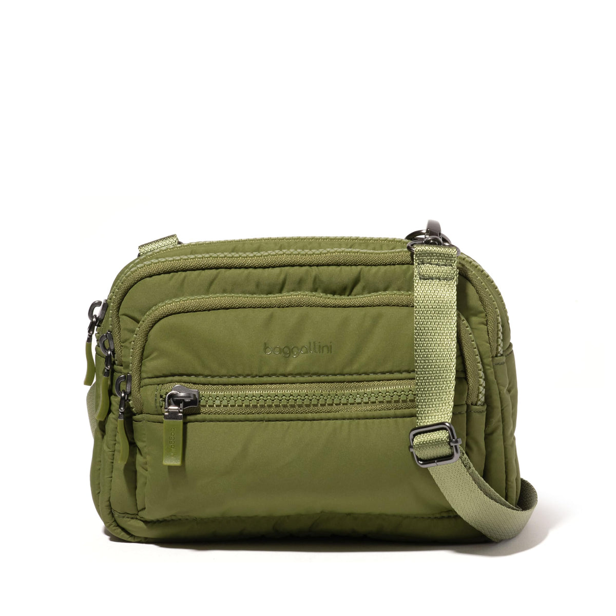 Baggallini Triple Zip Bagg, Sage Puff