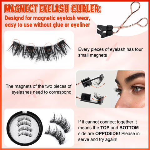 wiwoseo Magnetic Eyelashes Natural Look Magnetic Lashes No Glue or Eyeliner Needed Magnetic Eyelashes without Eyeliner Magnetic Lashes that Look Like Extensions Reusable Magnetic Eyelashes