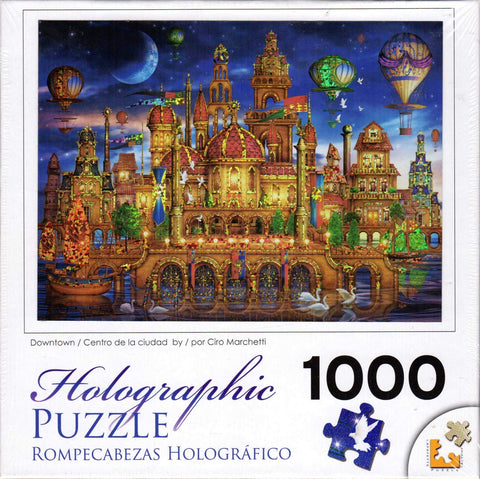 Downtown Holographic 1000 pc Puzzles by Artist Ciro Marchetti