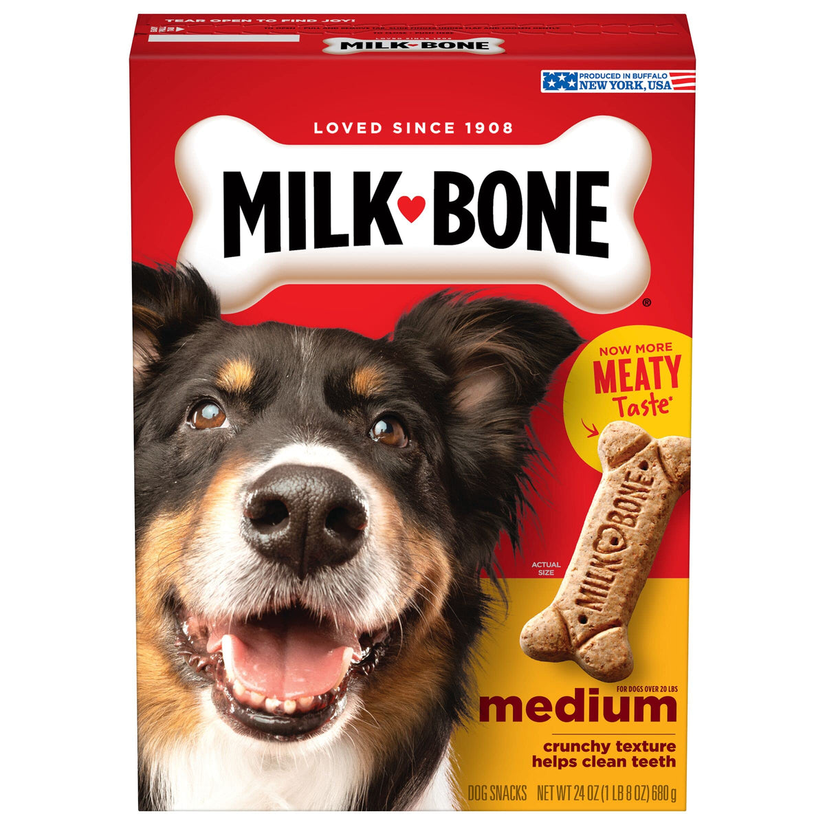 Milk-Bone Original Dog Treats Biscuits for Medium Dogs, 24 Ounce