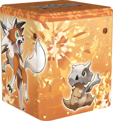 PokÃ©mon TCG: Fighting Stacking Tin - Lycanroc (3 Booster Packs & Coin)