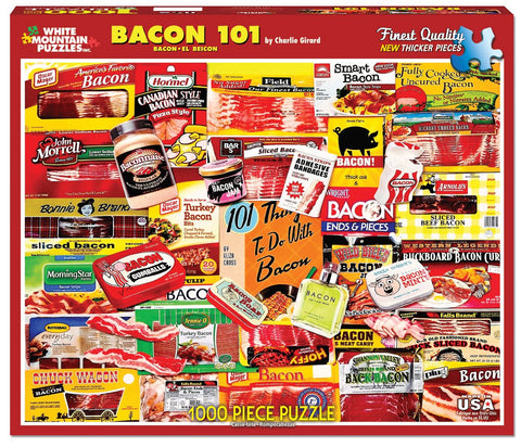 White Mountain Puzzles Bacon 101 - 1000 Piece Jigsaw Puzzle