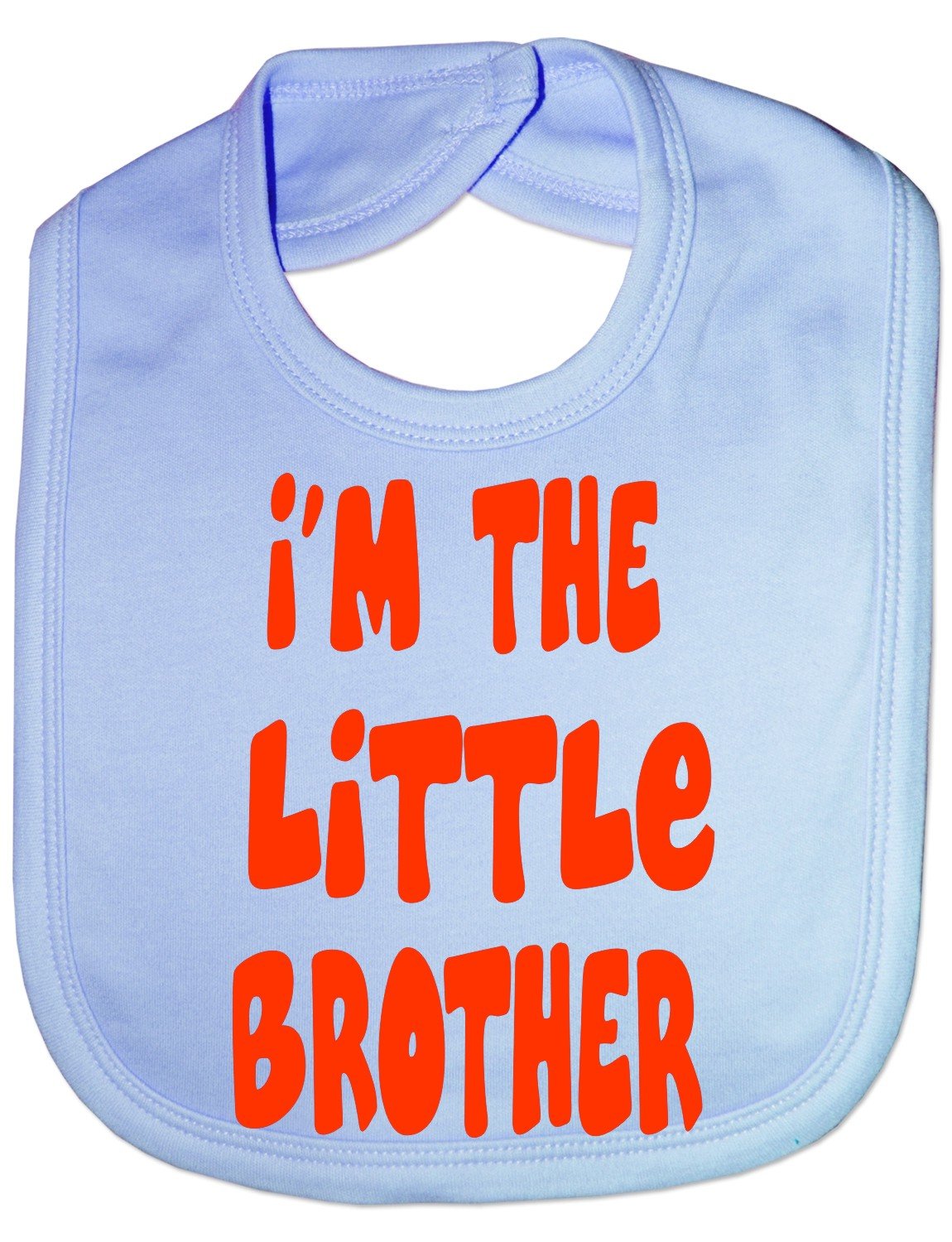 Print4U Im The Little Brother - Funny Baby/Toddler/Newborn Bib -Gift blue