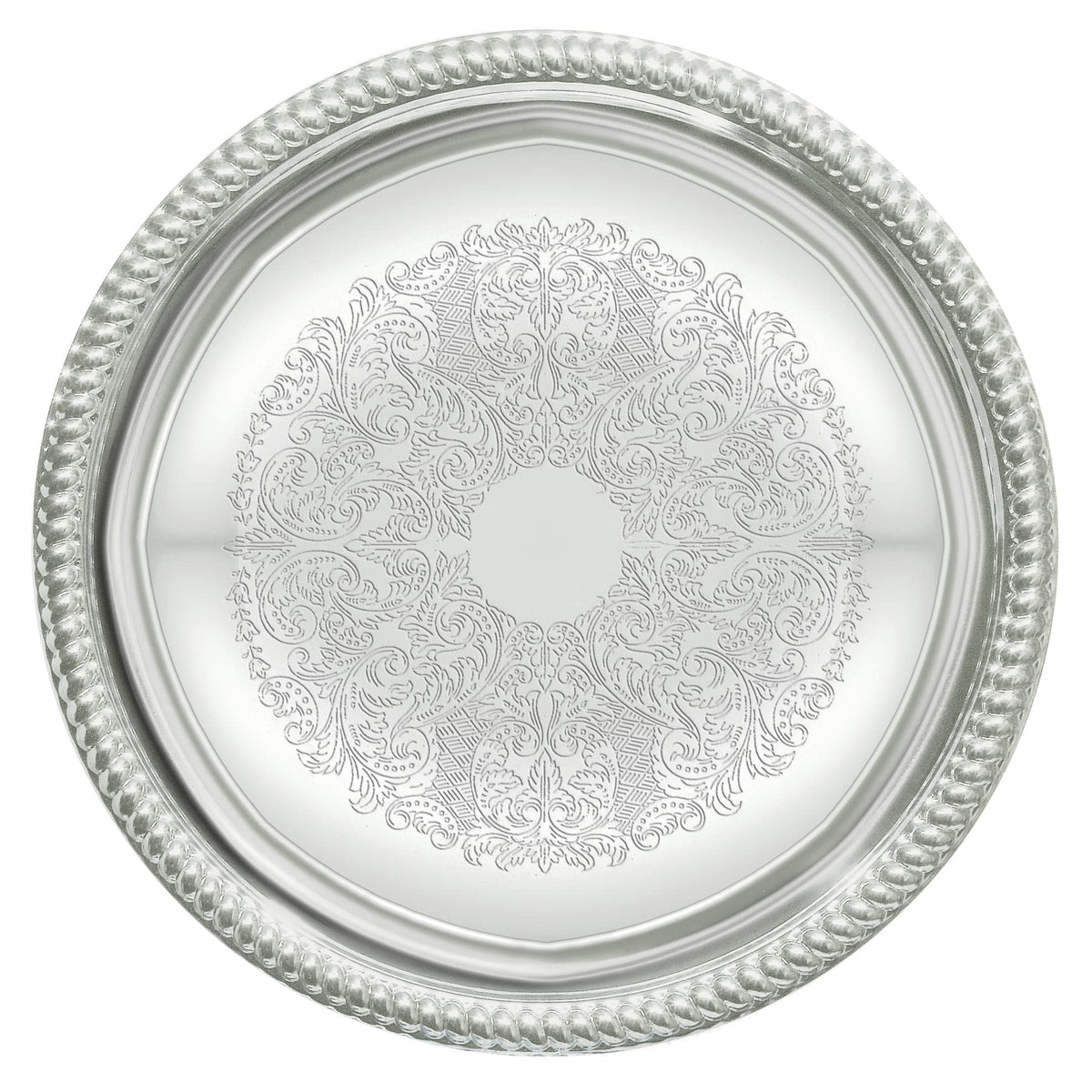 Winco CMT-14 Round Tray, 14-Inch, Chrome,Medium