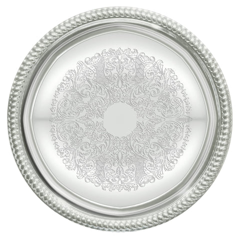 Winco CMT-14 Round Tray, 14-Inch, Chrome,Medium