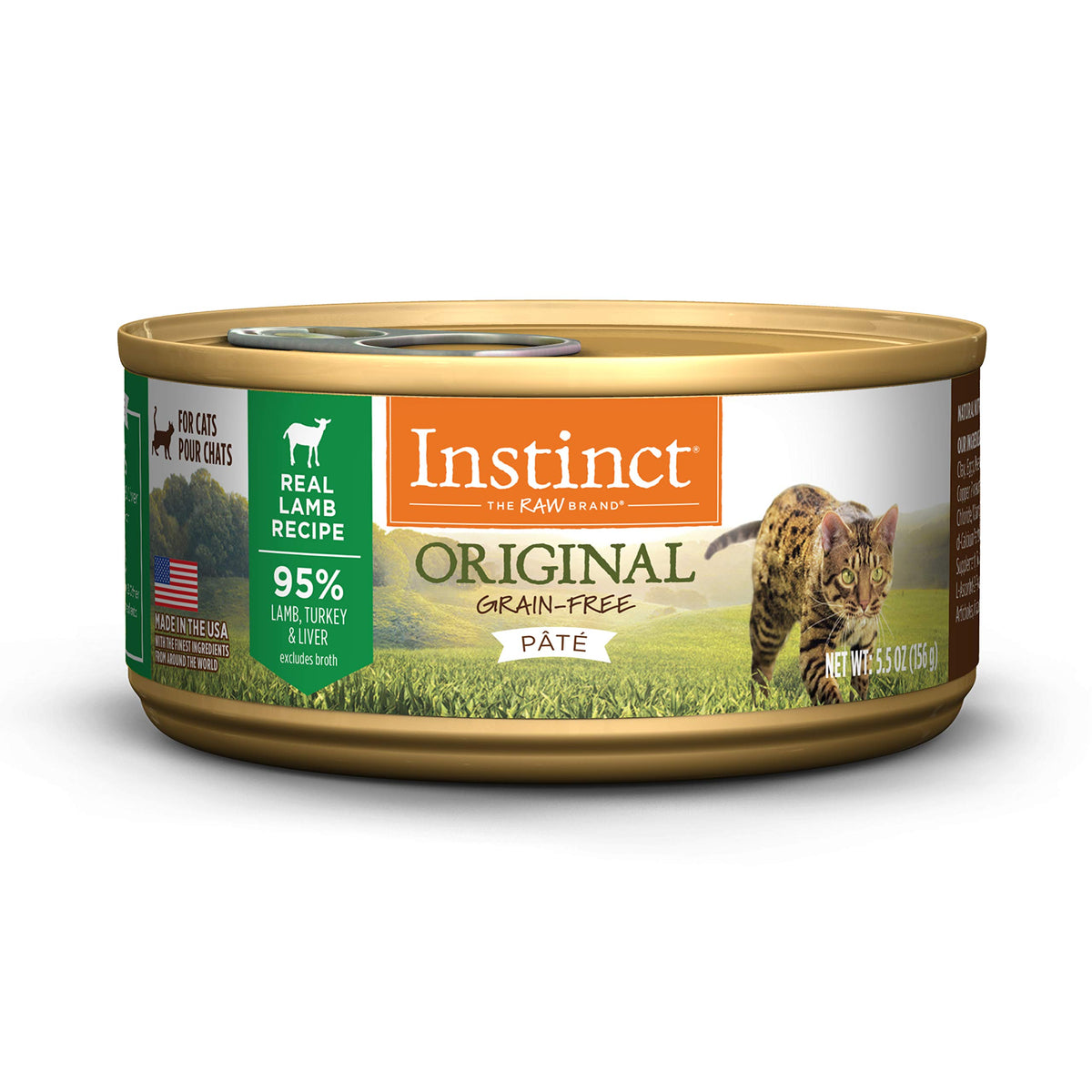 Instinct Original Grain Free Real Lamb Recipe Natural Wet Canned Cat Food by Nature's Variety, 5.5 Ounce (Pack of 12)