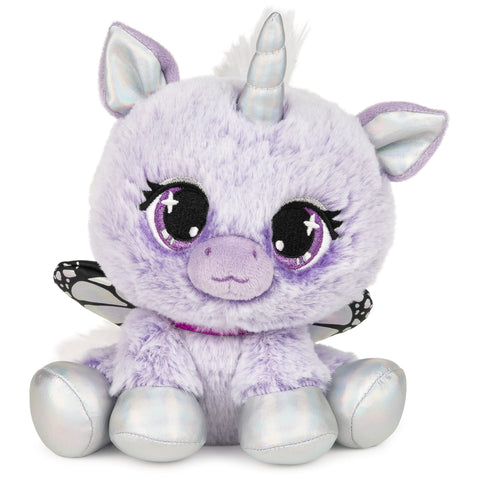 GUND P.Lushes Designer Fashion Pets Mariah Monarch Unicorn Premium Stuffed Animal, Purple/Silver, 6”