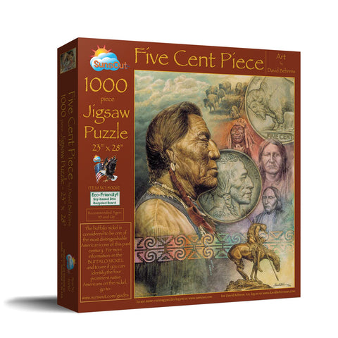 SUNSOUT INC - Five Cent Piece - 1000 pc Jigsaw Puzzle by Artist: David Behrens - Finished Size 23" x 28" - MPN# 40062