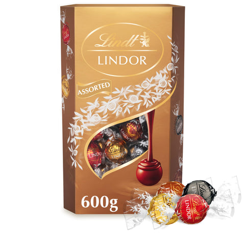 Lindt Lindor Assorted Chocolate Truffles Box Extra Large - Approx 48 balls,600g -Chocolate Truffles with a Smooth Melting Filling -Gift Present or Sharing -Father's Day, Birthday,Congratulations