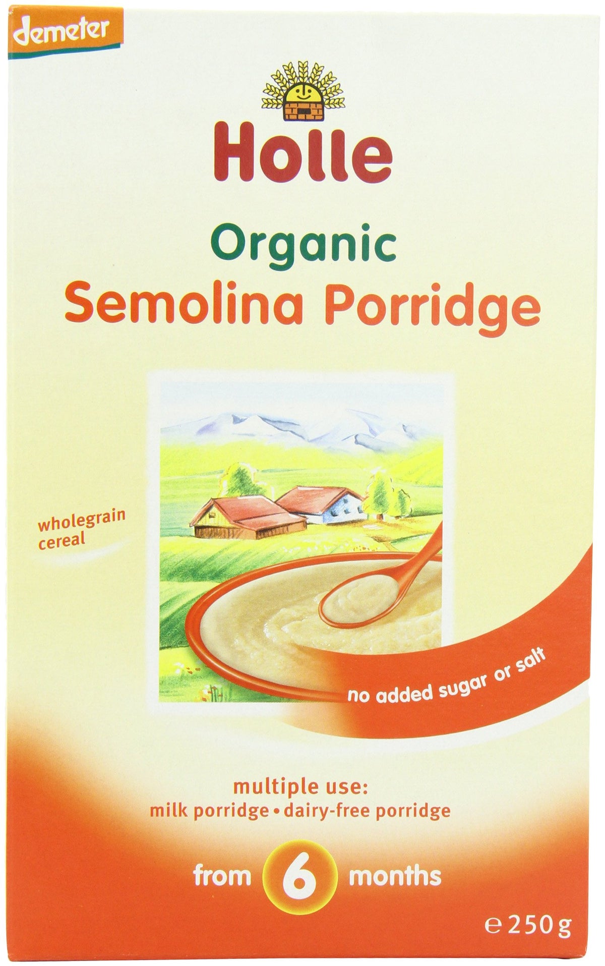 HOLLE Demeter Baby Cereal Semolina Porridge 250g (PACK OF 3)