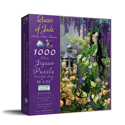 SUNSOUT INC - Queen of Jade - 1000 pc Jigsaw Puzzle by Artist: Nene Thomas - Finished Size 19" x 30" - MPN# 67683