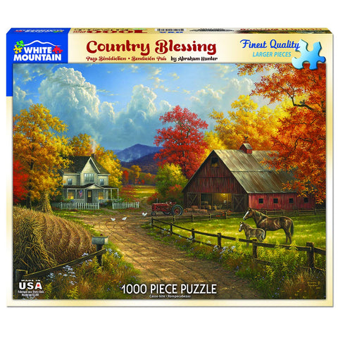 White Mountain Puzzles Country Blessing - 1000 Piece Jigsaw Puzzle