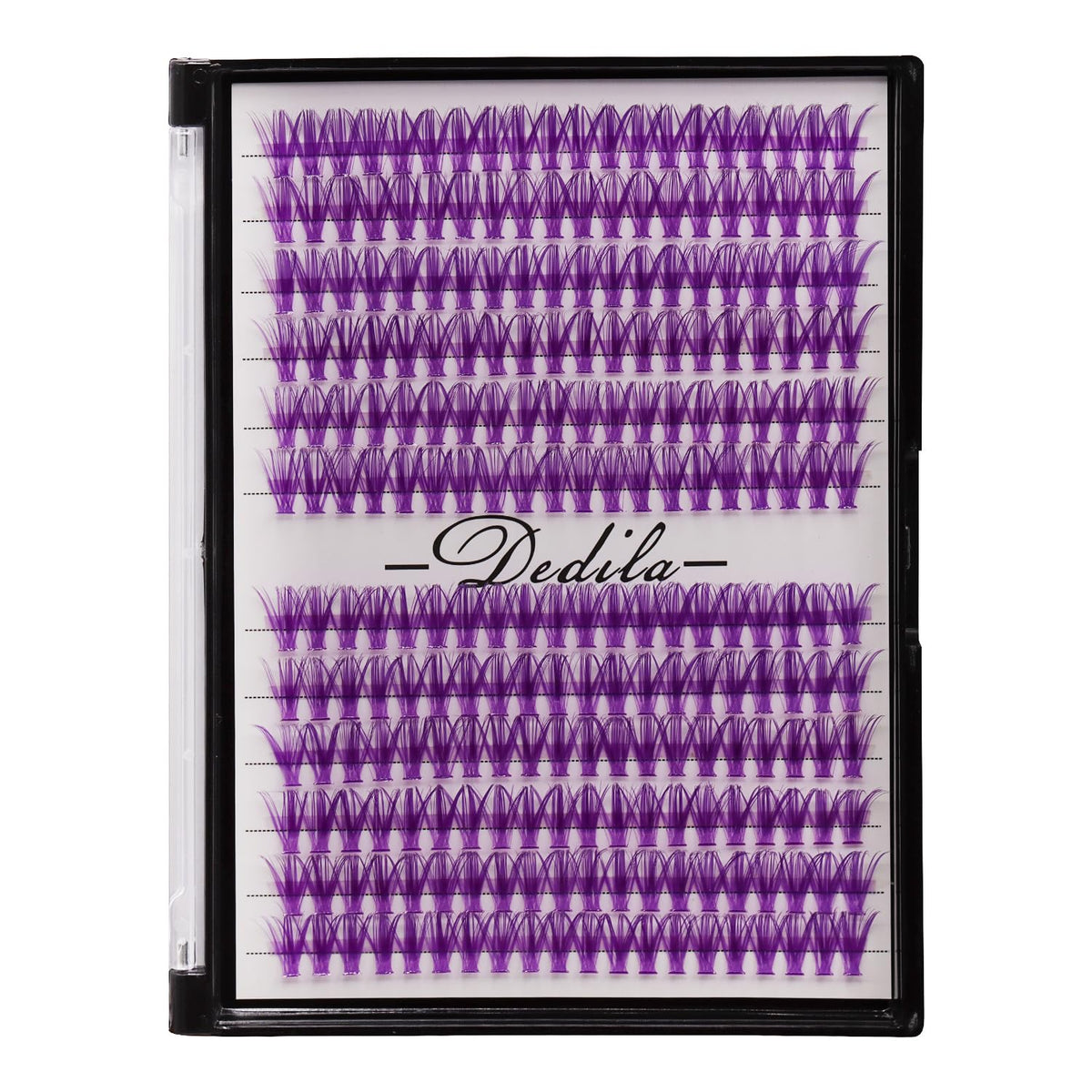 12Rows 40D Purple Color Individual False Eyelashes Large tray 240 Clusters 3D Volume Eyelashes Extensions Thickness 0.07mm D Curl Makeup Colorful Eye Lashes Cluster Beauty Tools (18mm)